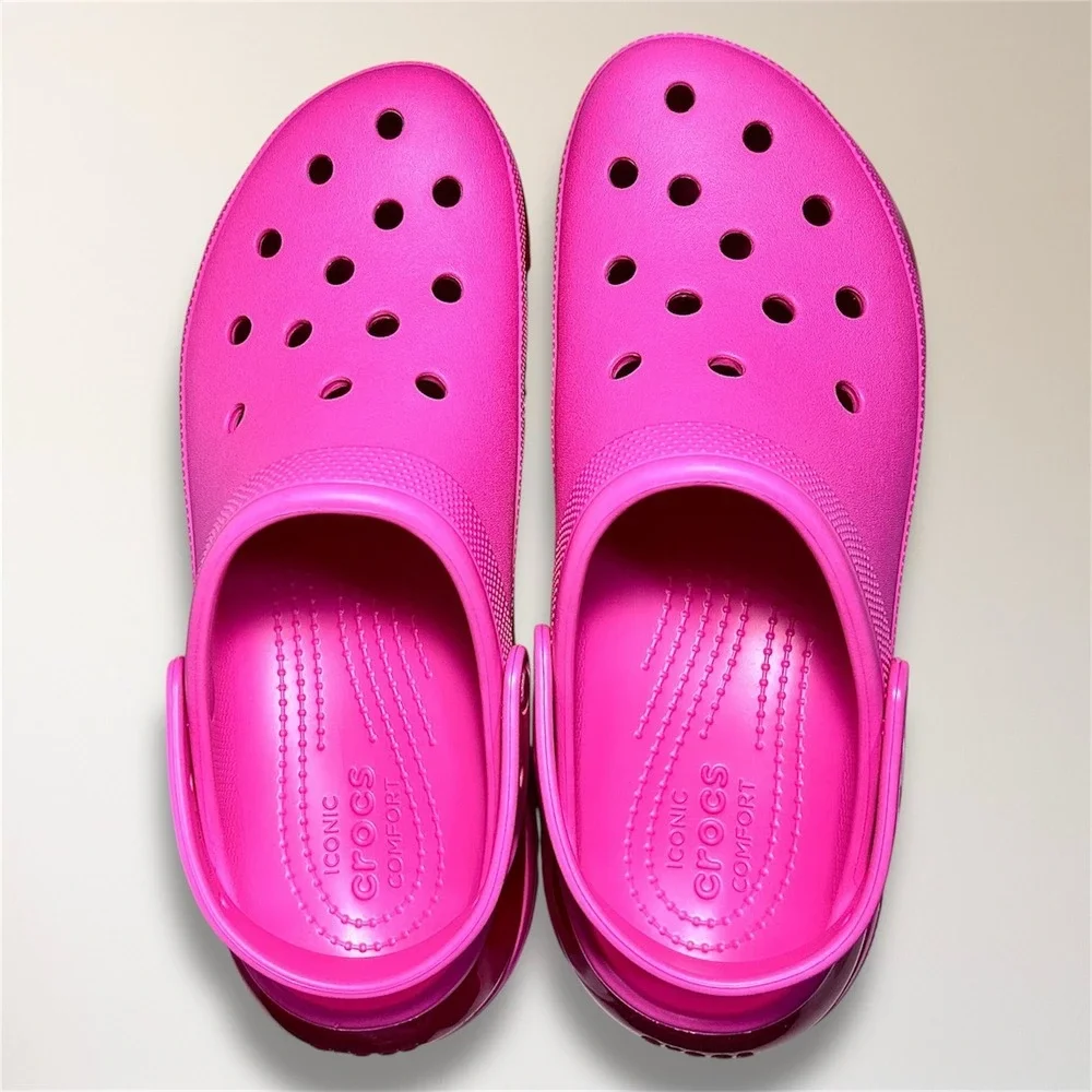 Crocs Mega Crush Platform Clog Juice Pink Comfort‎ Casual Mens 13 Travel Resort
